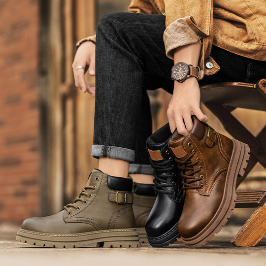 Damen Robuste Schnürboots aus strapazierfähigem Kunstleder EB