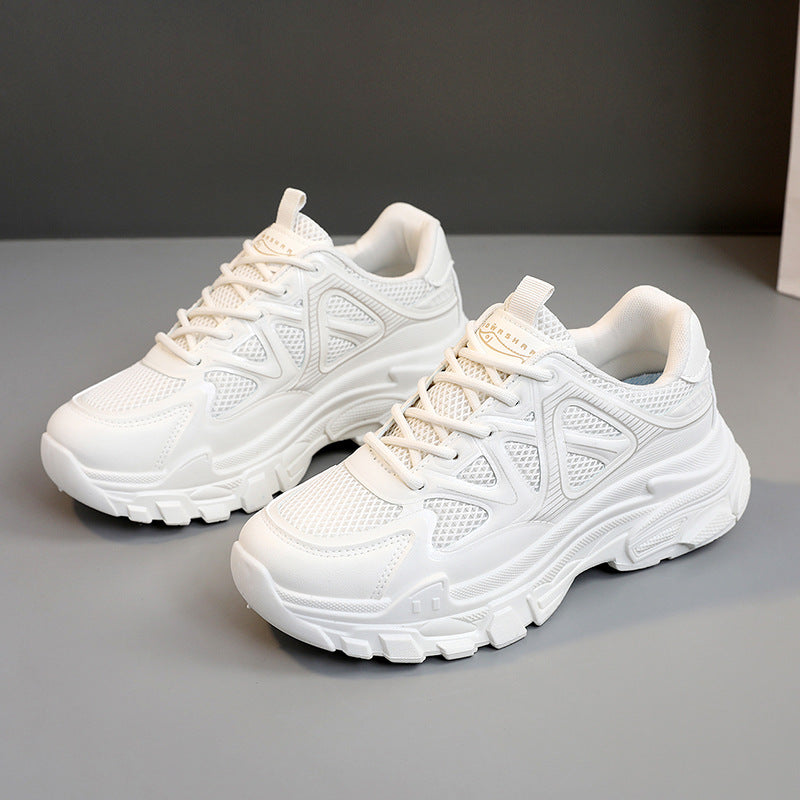 Damen sportliche Fitness Sneakers mit atmungsaktiver Mesh-Oberfläche EB