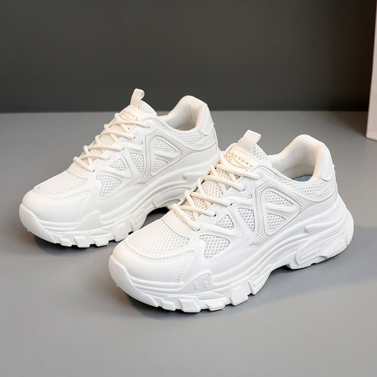 Damen sportliche Fitness Sneakers mit atmungsaktiver Mesh-Oberfläche EB