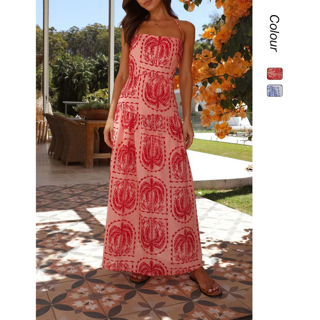 Damen Maxikleid mit floralem Druck und elegantem Schnitt EB