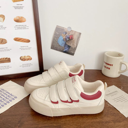 Damen bequeme Sneakers mit praktischem Klettverschluss und dämpfender Sohle EB