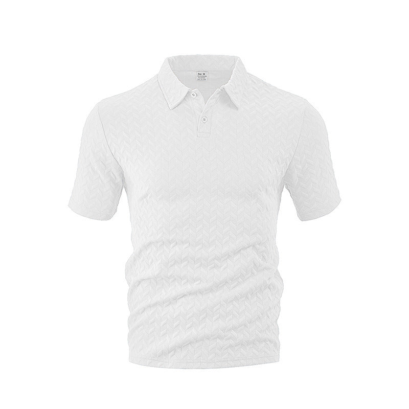 Herren elegantes Sport-Set mit strukturierter Oberfläche und bequemem Kurzarm-Polo EB