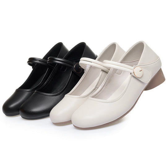 Damen Komfortable Ballerinas mit verstellbarem Riemen EB