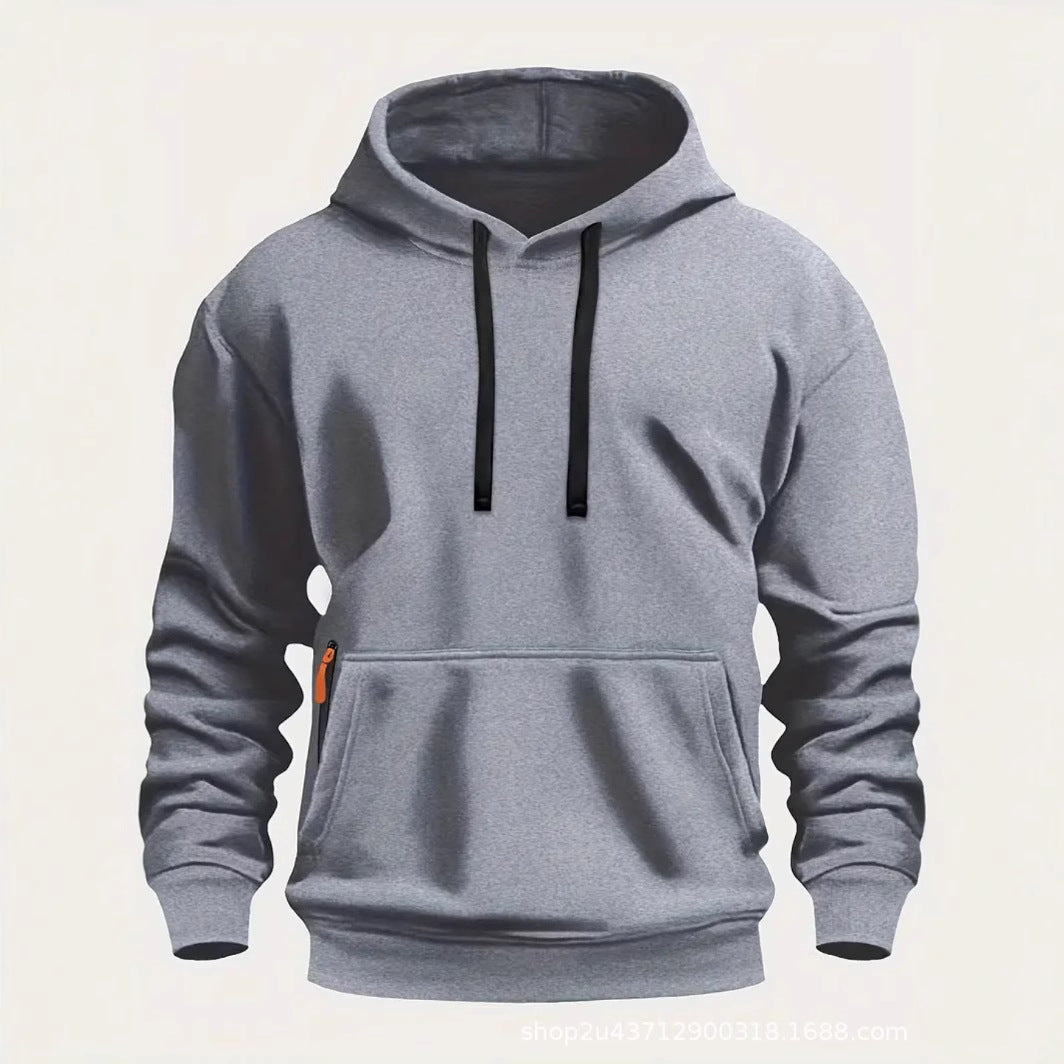 Herren sportlicher Kapuzenpullover mit praktischen Taschen und atmungsaktivem Material EB