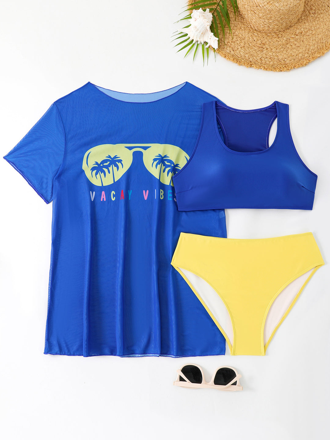 Damen Freizeit-Bikini-Set mit Netzoberteil EB