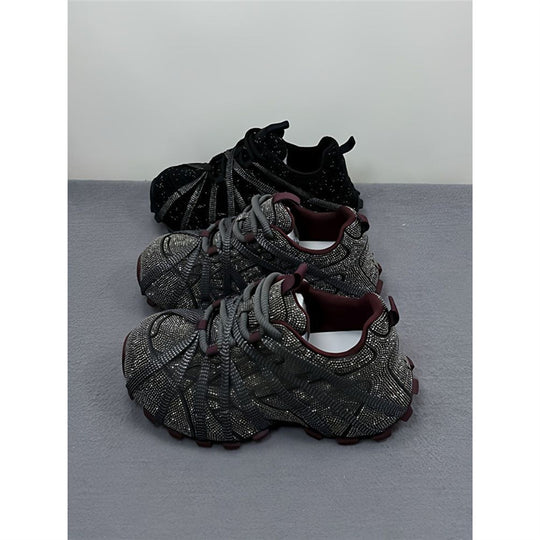 Damen modische Sneaker mit elegantem Strassdesign EB