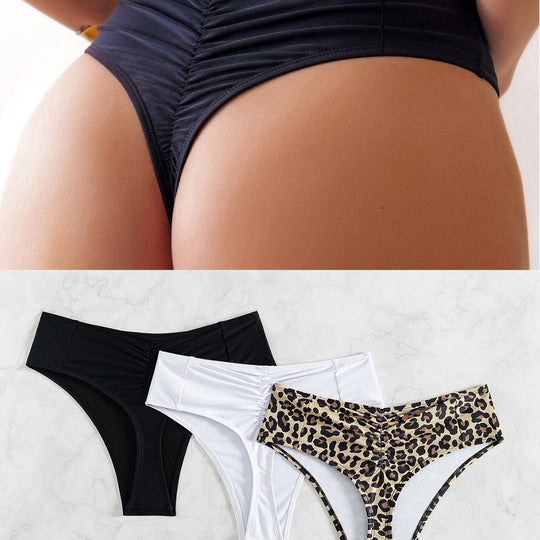 Damen Hochgeschnittener Bikini mit seitlichen Bindebändern EB