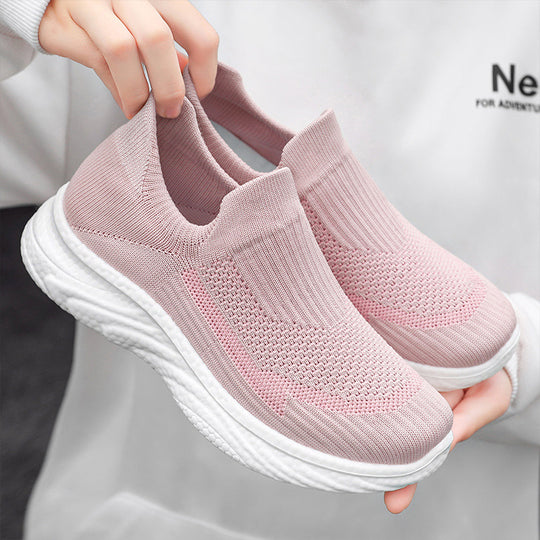 Damen nan nahtloser Strick-Sockensneaker mit extragel dämpfender Wave-EVA-Sohle EB