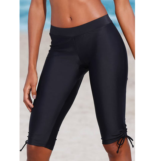 Damen Sportliche Radlerhose mit dekorativen Schnürdetails EB