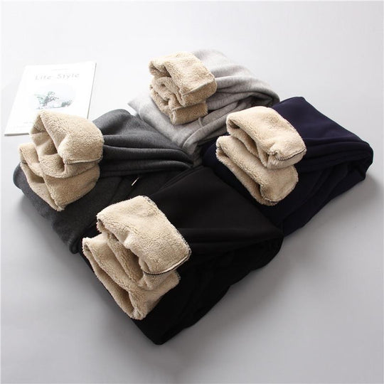 Damen nan gefütterte Therm-Jogginghose mit Kordelzug, seitlichen Eingrifftaschen und schmalem Bein EB