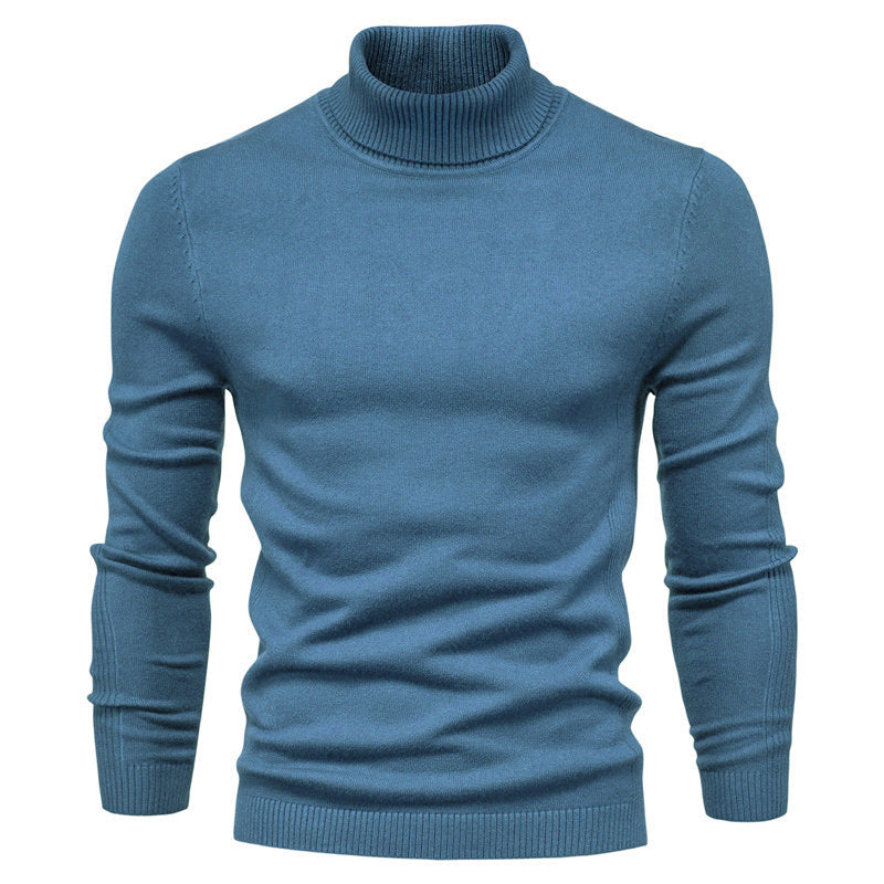 Herren modischer Rollkragenpullover aus feiner Merinowolle EB