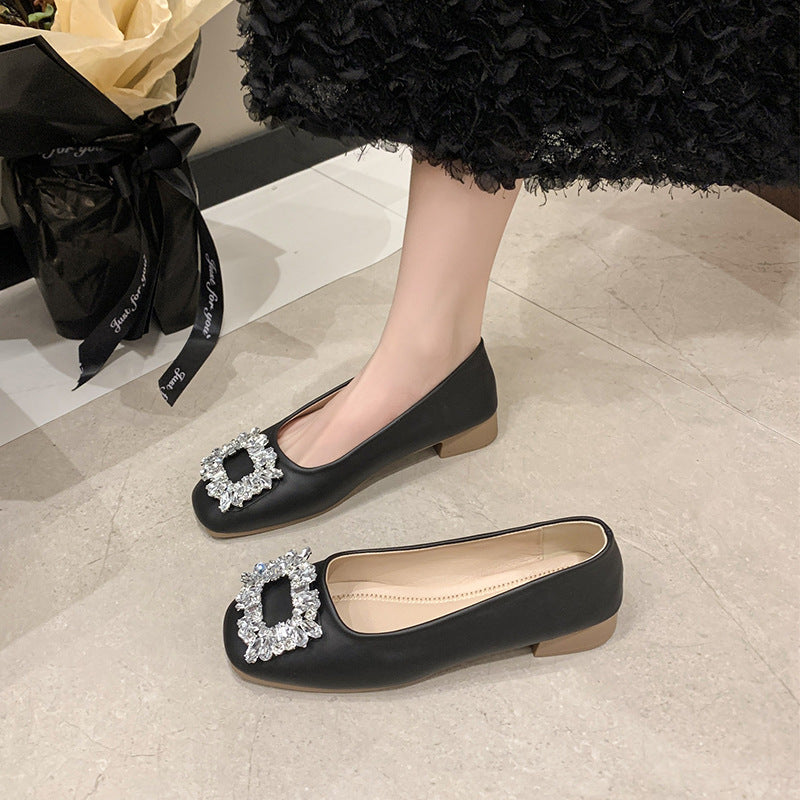 Damen Ballerinas mit funkelndem Schmuckdetail EB