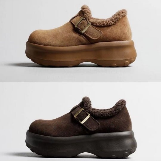 Damen Komfortable Clogs mit elegantem Kunstfellfutter EB
