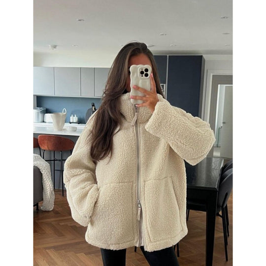 Damen kuschelige Fleecejacke EB