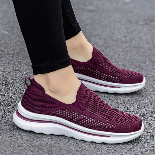 Damen Slip-On Sneakers aus atmungsaktivem Mesh mit komfortabler Sohle EB