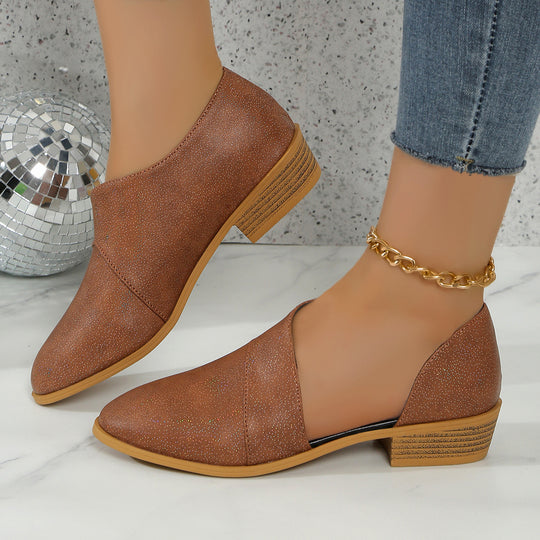 Damen Elegante Slip-On Schuhe mit glitzerndem Finish EB