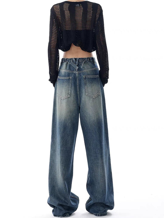 Damen Modische und luftige Strickjacke mit Knopfleiste EB