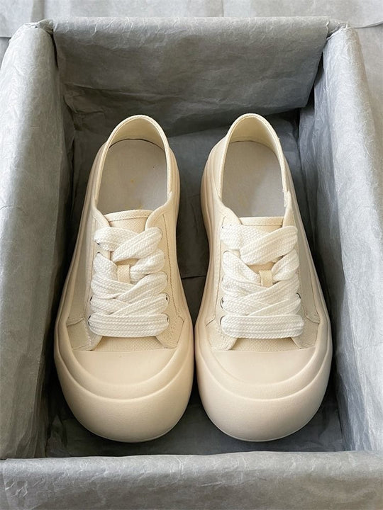 Damen Bequeme Sneaker aus hochwertigem Material mit elastischen Schnürsenkeln EB