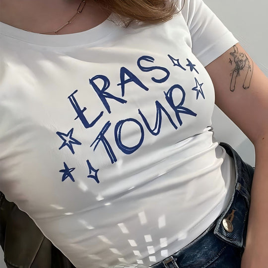 Damen Crop Top mit 90er Jahre Aufdruck EB