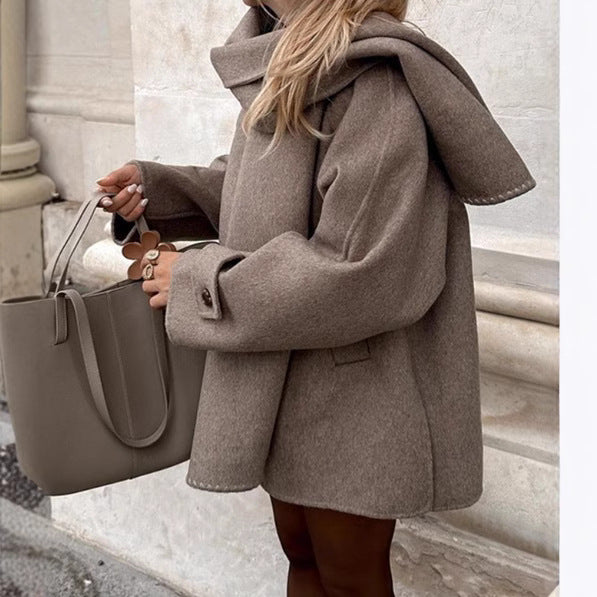 Damen Übergrößen Wollmantel mit modischem Schnitt und praktischen Taschen EB