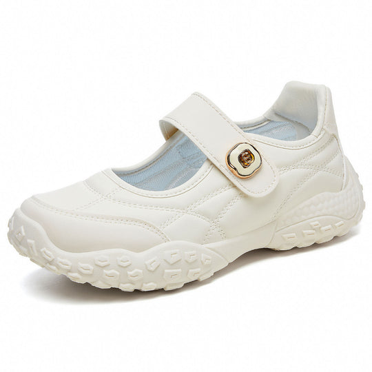 Damen nan sportive Mary-Jane Freizeitschuh mit verstellbarem Klettverschluss, gepolstertem Knöchelkragen und profiliertem Outdoor-Laufsohlen-System EB