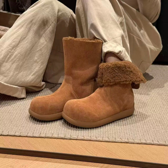 Damen Komfortable Winterboots mit weich gefüttertem Innenbereich EB