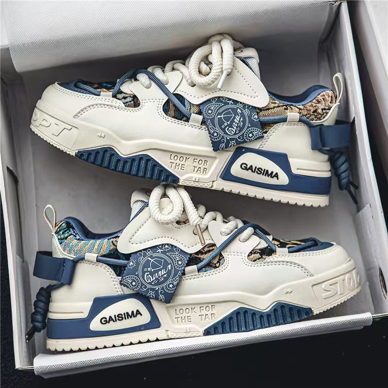 Damen modische Sneakers mit Kunstleder und auffälligen details EB