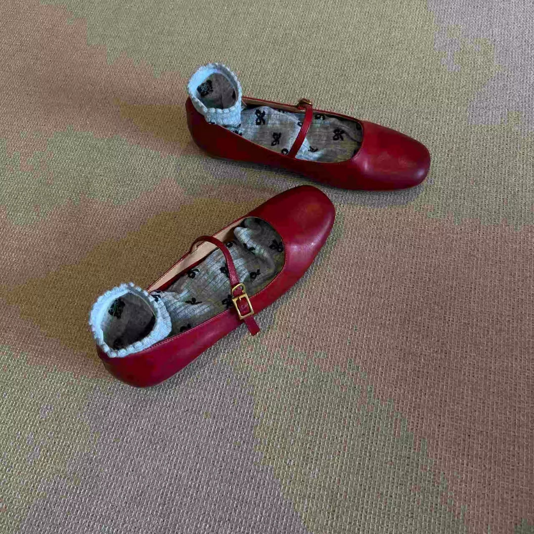 Damen elegante Mary Jane Ballerinas mit praktischer Schnallenverzierung EB