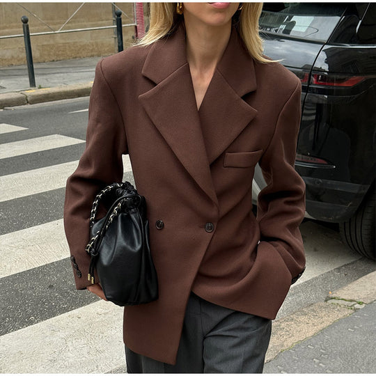 Damen klassischer, taillierter Blazer EB