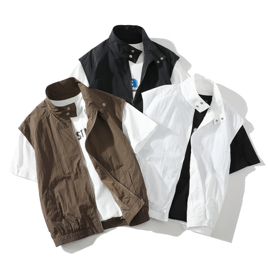 Herren trendige ärmellose Jacke mit modernem Design EB