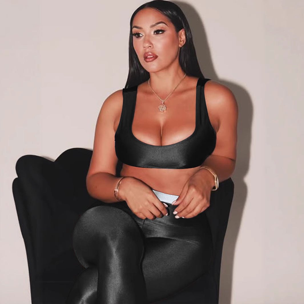 Damen Leggings mit stilvollen Cut-Outs und elastischem Komfortbund EB