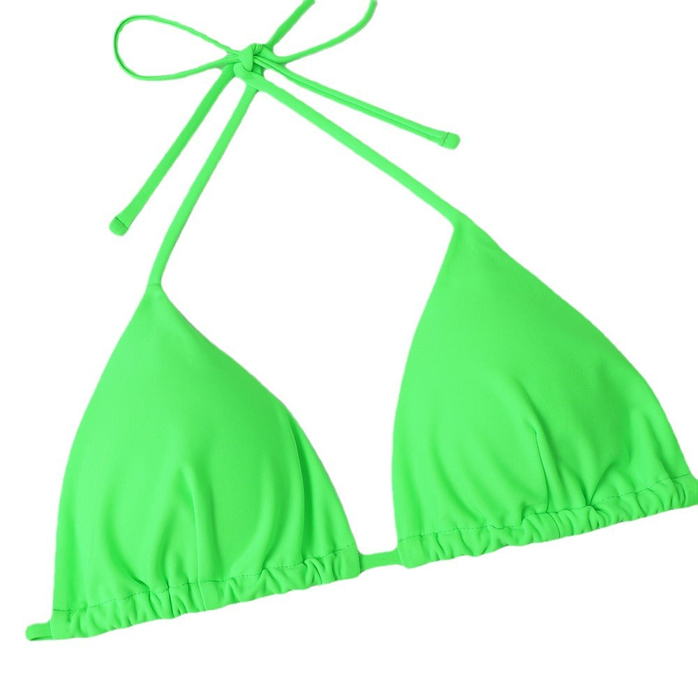 Damen Triangel-Bikini mit verspielten Schleifen und hohem Beinausschnitt EB