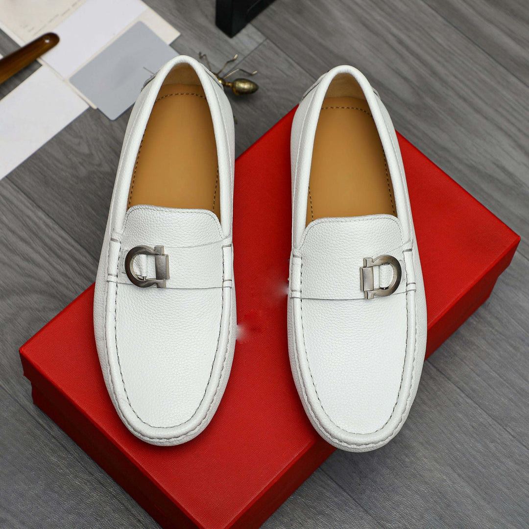 Damen Mokassins aus feinem Leder mit eleganter Applikation EB