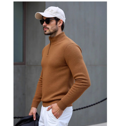 Herren Rollkragenpullover mit modernem Strukturdesign EB