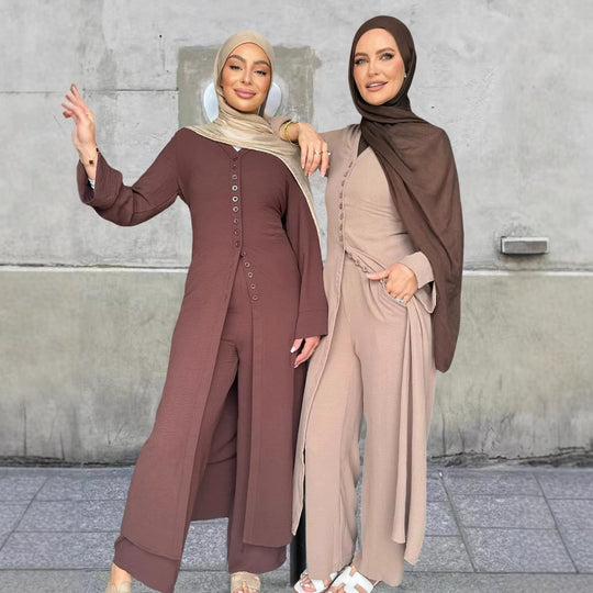 Damen Jumpsuit mit elegantem Knopfdesign und weitem Bein EB