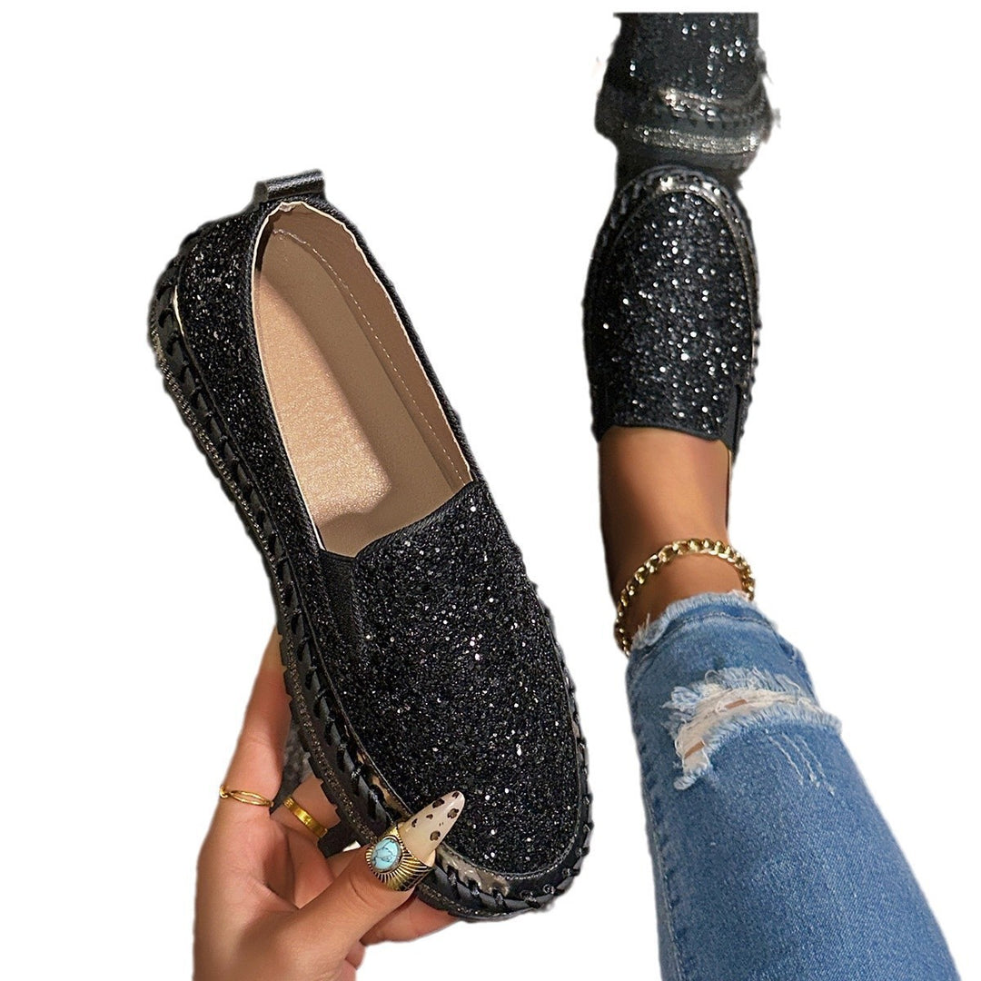 Damen Slip-On Glitzer Sneakers EB