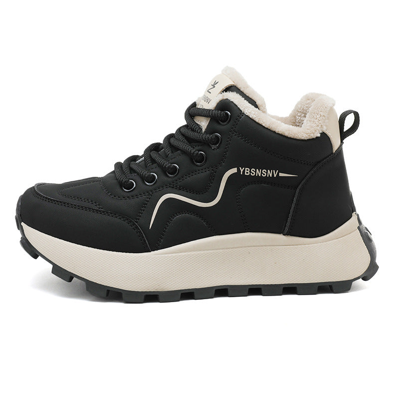 Damen Winterliche High-Top Sneakers mit Wärmeisolierung und rutschfester Sohle EB