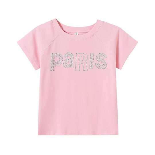 Damen T-Shirt mit Glitzerdruck EB