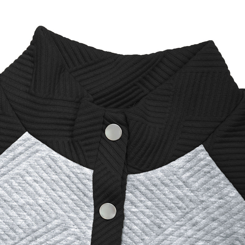 Damen Freizeitpullover mit strukturiertem Design und Knopfleiste EB