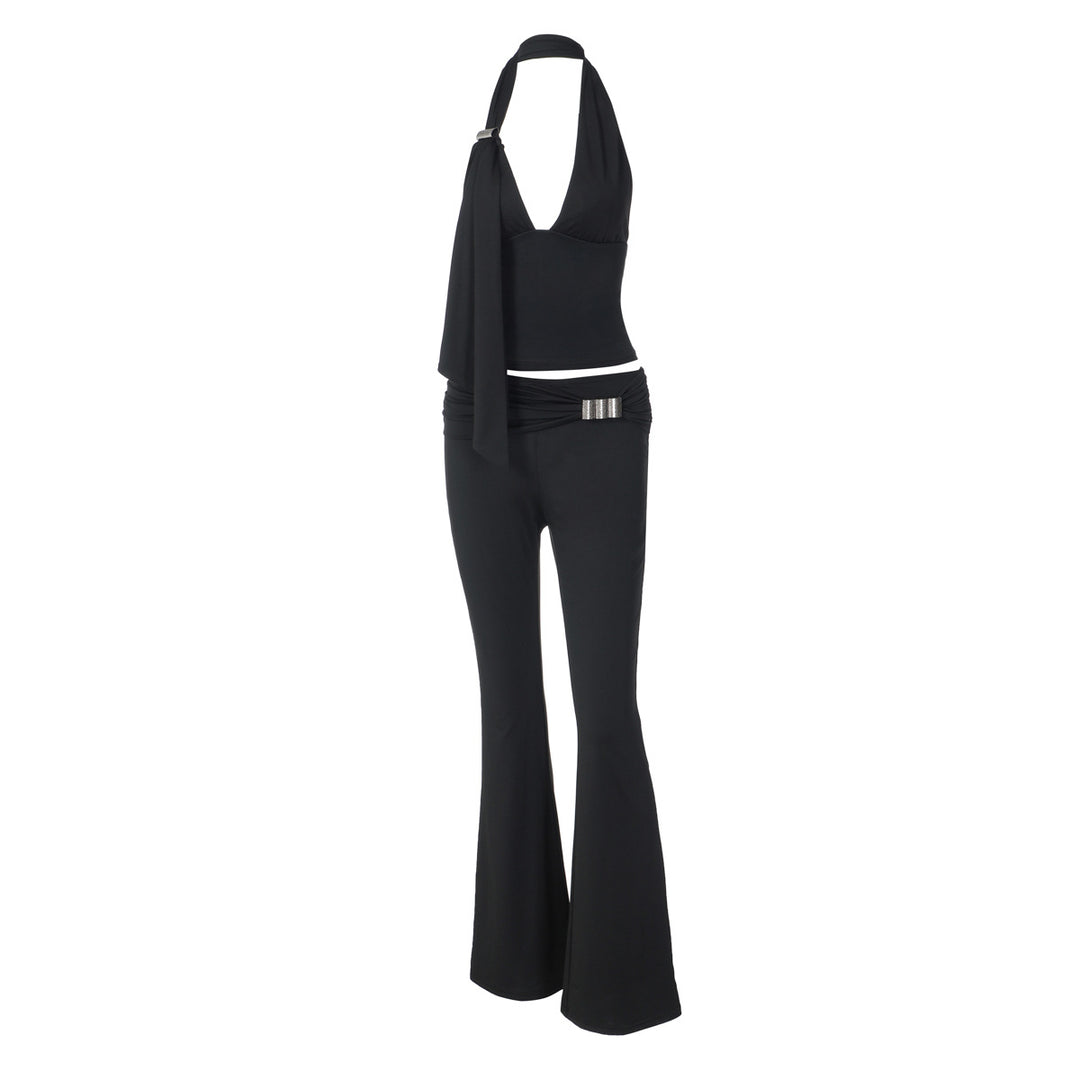 Damen Jumpsuit mit elegantem Halterdesign und schmaler Passform EB