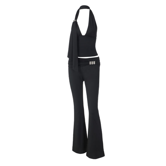 Damen Jumpsuit mit elegantem Halterdesign und schmaler Passform EB