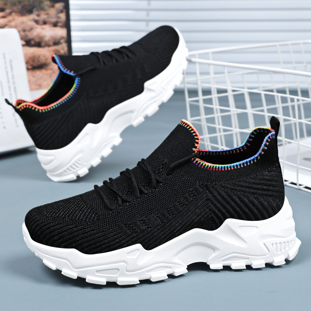 Damen Sportliche und flexible Sneakers mit atmungsaktivem Obermaterial EB