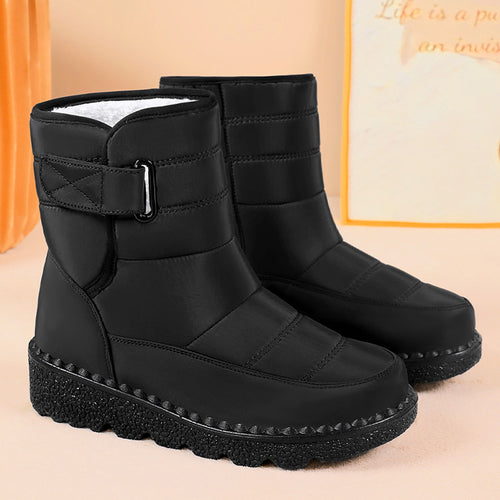 Damen Isolierte Winterstiefel mit praktischem Klettverschluss EB