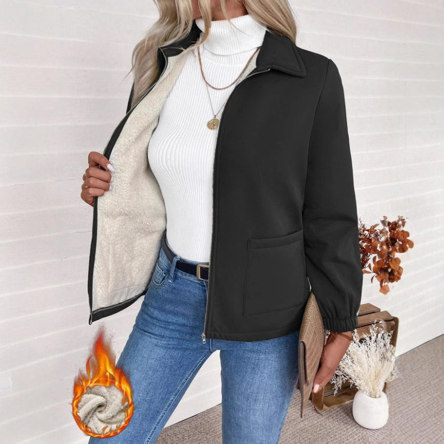 Damen Freizeitjacke mit Frontreißverschluss und praktischen Taschen EB