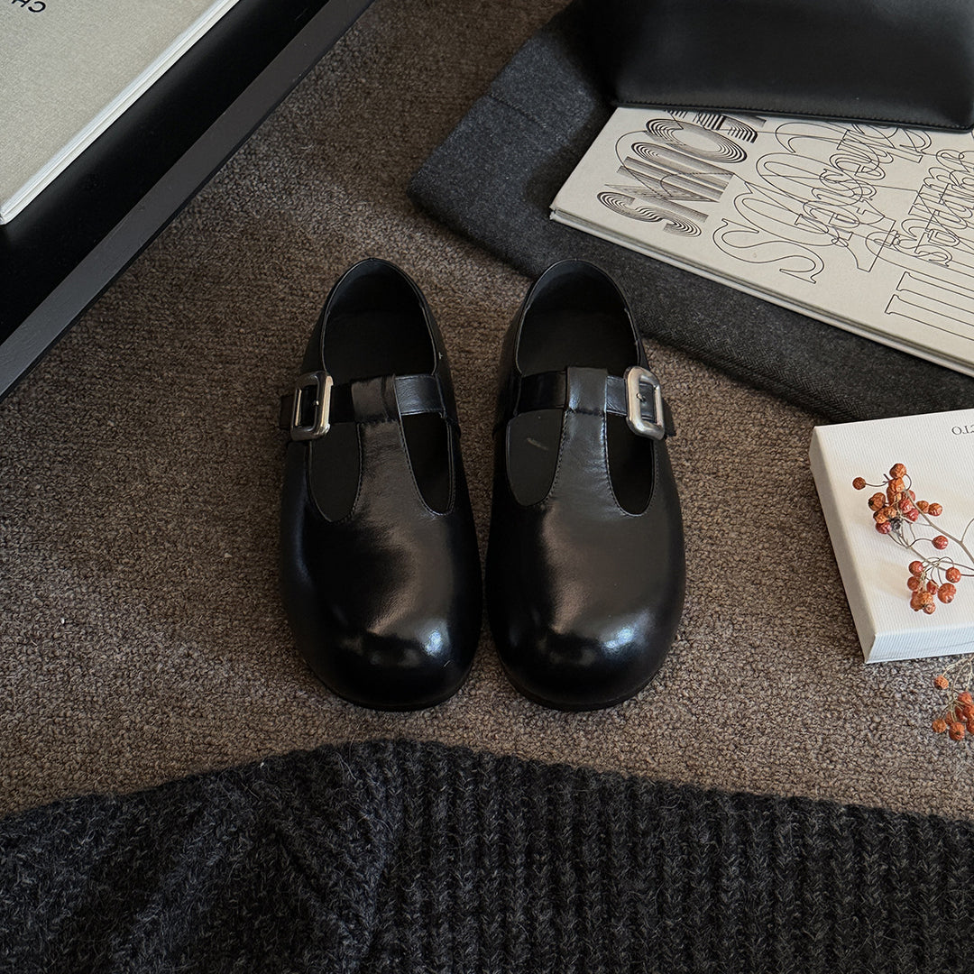 Damen elegante Mary Jane Ballerinas mit dekorativen Schnallen EB
