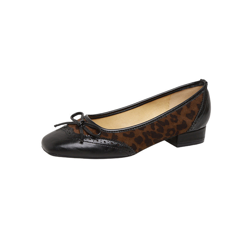 Damen Ballerinas mit eleganter Tiermuster-Applikation und bequemer Passform EB