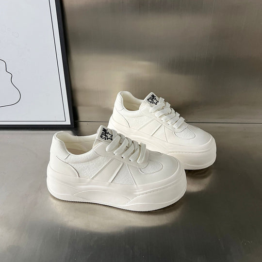 Damen Komfortable Plateau Sneakers mit atmungsaktivem Obermaterial und rutschfester Sohle EB