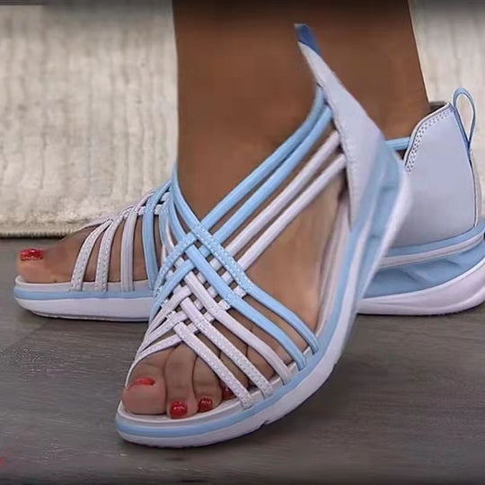 Damen Sportliche Freizeitsandalen mit atmungsaktivem Obermaterial und rutschfester Sohle EB