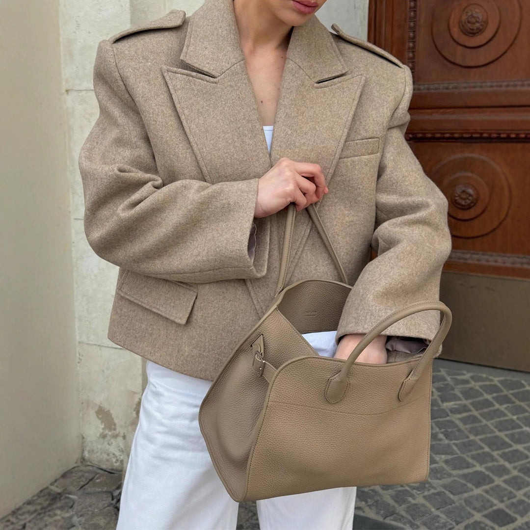 Damen Modischer Oversize-Blazer mit schmalen Revers EB