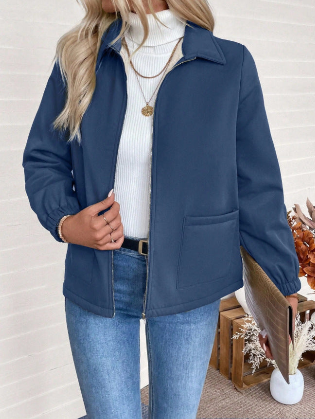 Damen Freizeitjacke mit Frontreißverschluss und praktischen Taschen EB